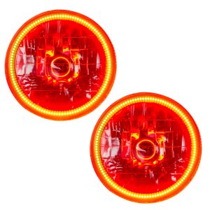 Jeep Wrangler TJ Headlight Halo Kits - ORACLE Lighting - Pre-Assembled LED SMD Halos - Amber - `97-`06